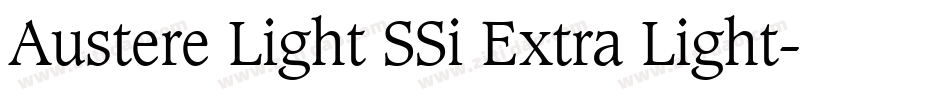 Austere Light SSi Extra Light字体转换
